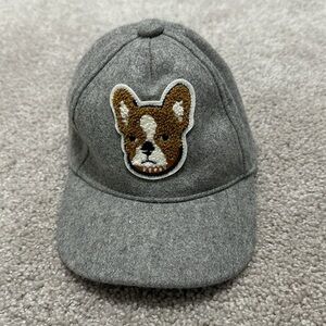 Janie and Jack Grey French Bulldog Patch Cap - Size 6-12 months
